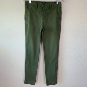 H&M slim fit size 30R green jeans